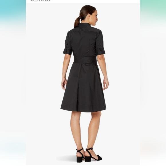 NWOT Lauren Ralph Lauren Women's Petite Cotton-Blend Shirtdress Black Size 8 P - Picture 5 of 5